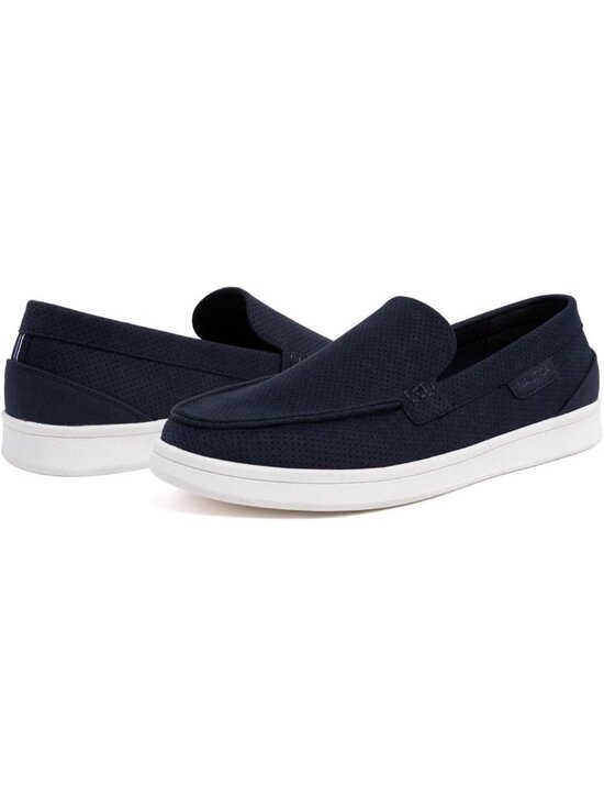 ?Men\'s Navy Perforated Canvas Slip-On Comfortable Low Top Lightweight Fashion s main image 6